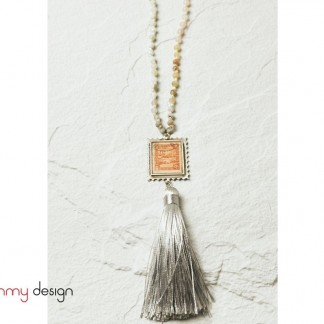 Indochina stamp necklace